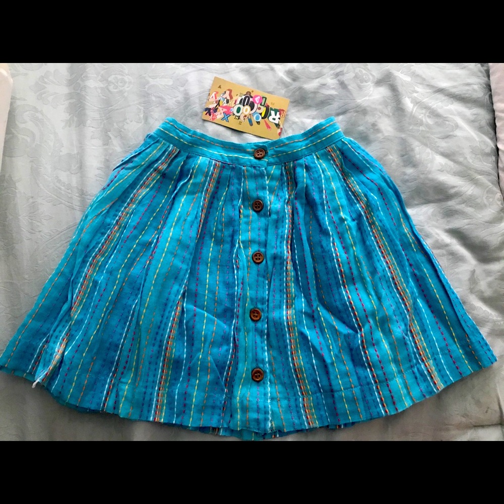 NEW Roxy rainbow teal skirt